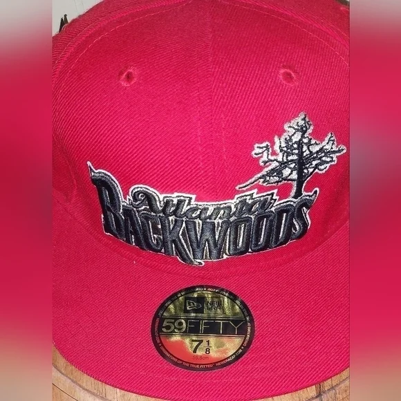 NWT Rare New Era Atlanta Backwoods Logo Fitted Baseball Hat - Picture 6 of 15